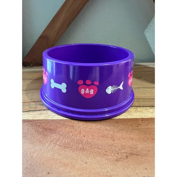Build A Bear Workshop BABW Toy Pet Bowl Purple Pink Replacement Toy - Picture 1 of 1